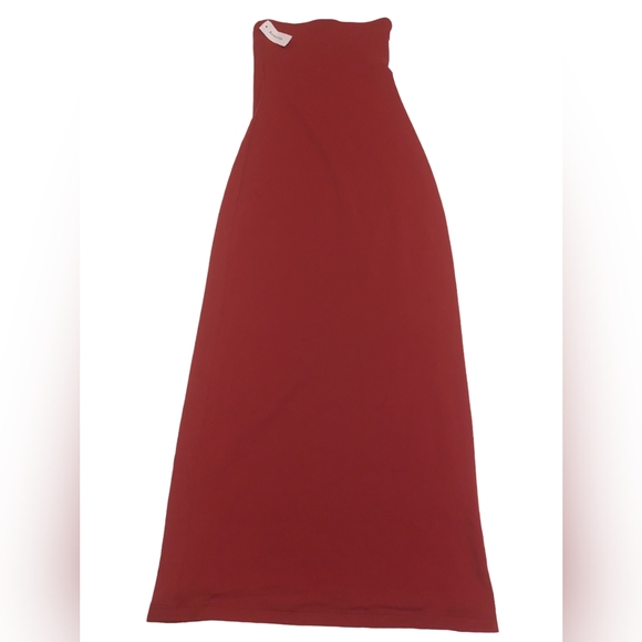 ❗SOLD❗ARITZIA BABATON FIERY RED STRAPLESS BODYCON TUBE MAXI DRESS NWT - Picture 3 of 8